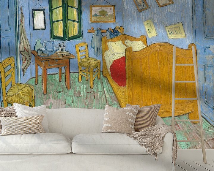 Vincent van Gogh. De slaapkamer, 1888 op canvas, behang, poster en meer